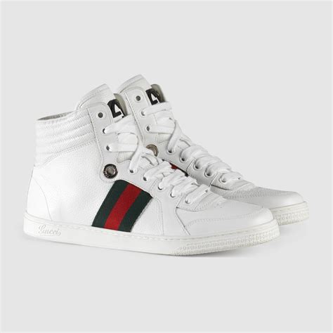 gucci white sneakers women|gucci high top sneakers women.